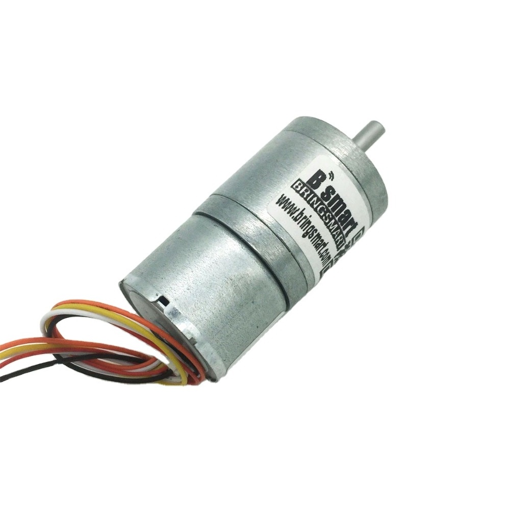 BringSmar JGA25-2418 Brushless DC Gear Motor 12V 24V High Speed 8.5-1977rpm Low Noise Reversible BLDC Motor for Toy Car Robot