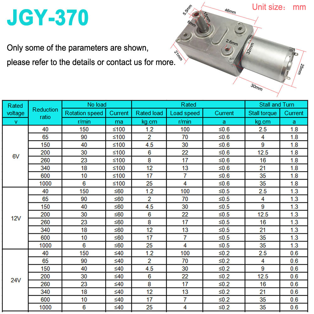 Small 12 v 24 v 12vdc Mini Worm Gearbox High Torque Hollow Shaft 6V 12 Volt 24V 12V Micro DC Gear Motor