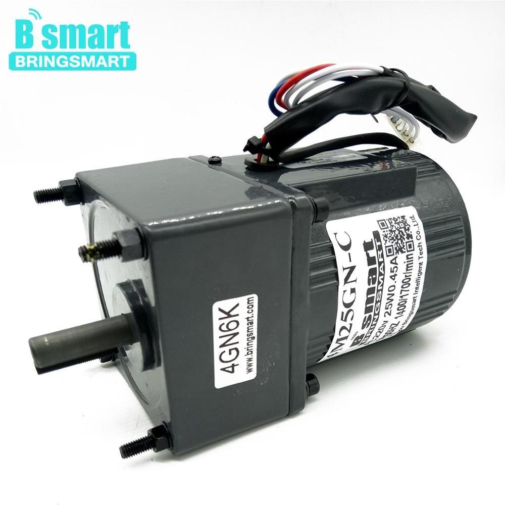 BringSmart 4M25GN-C 25W 220v small ac electric motor 200 rpm single phase asynchronous reducer ac motor with speed controller