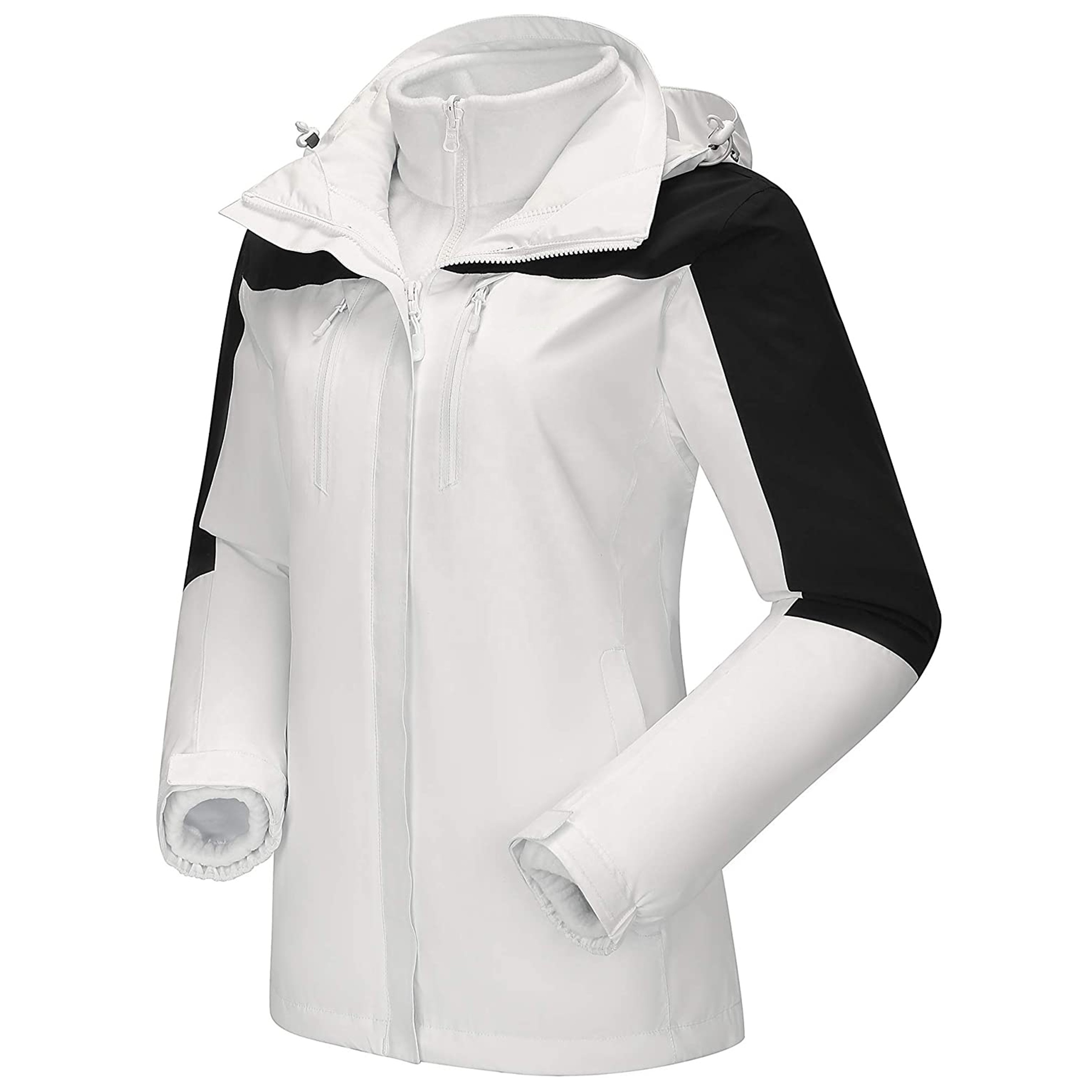 Hot Sale Warm Windproof Women Hiking Outwear Outdoor Jacket Apparel 3 in 1 jacket with Inner Warm Fleece coat