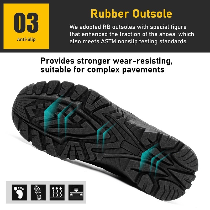 lightweight breathable deodorant work shoes summer safty shoes men safety shoes with rubber bottom