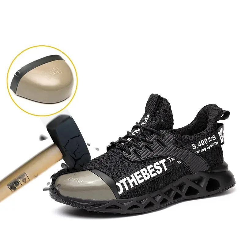 Industrial Protective Breathable Casual Trainers Work shoes Steel Toe Safety Shoes for Men