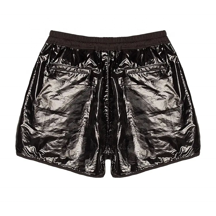 Fashion design high quality custom basketball running gym sports shiny nylon men's shorts