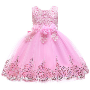 European Style Girl Wedding Dress For Kids Lovely Birthday Party Tutu Dresses For Girls Kids