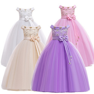 Girls Dresses 2-12 Children Clothing New Arrival Beautiful Kids Clothing Girl's Princess Long Wedding Dress