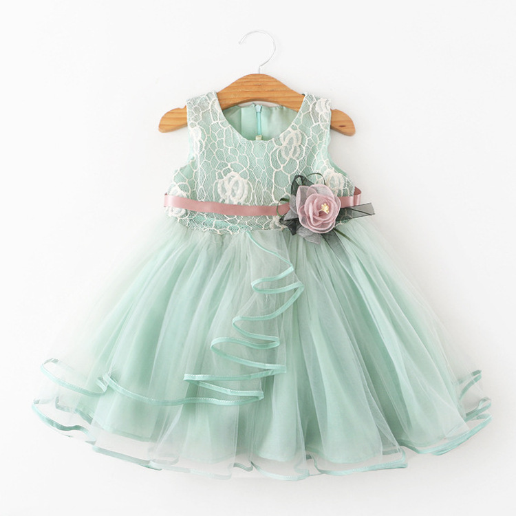 Hot Style Baby Girls Princess Lace Dress Clothes Tulle Lace Infant Party Birthday Ball Gown Dresses For Children's Clothing