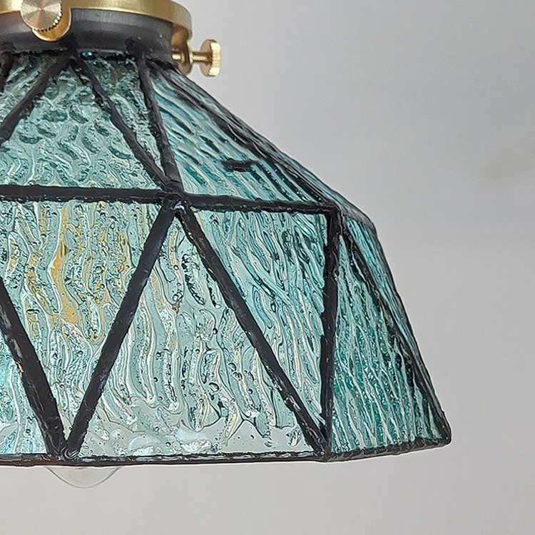 Bohemia Vintage Mediterranean Restaurant Bar Pub Mosaic Hanging Lantern Lamp  Pendant Light Stained Glass Chandelier