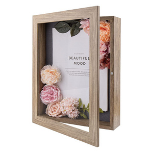 Eco-friendly DIY Flower shadow Box frame for wall arts wood signs home decor Collections Wooden crafts Shadow picture Box