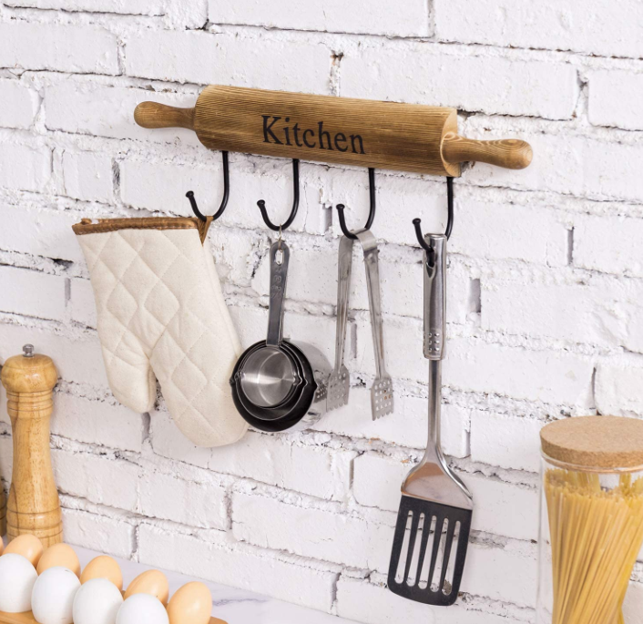 wood organizer decorative wood crafts wall mounted rack for kitchen tools home organizer wall lock shelf with hooks