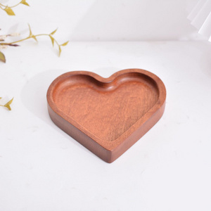 wood crafts Counter Organiser tray desktop snack tray for home decor luxury heart shape for food organizer display  tray