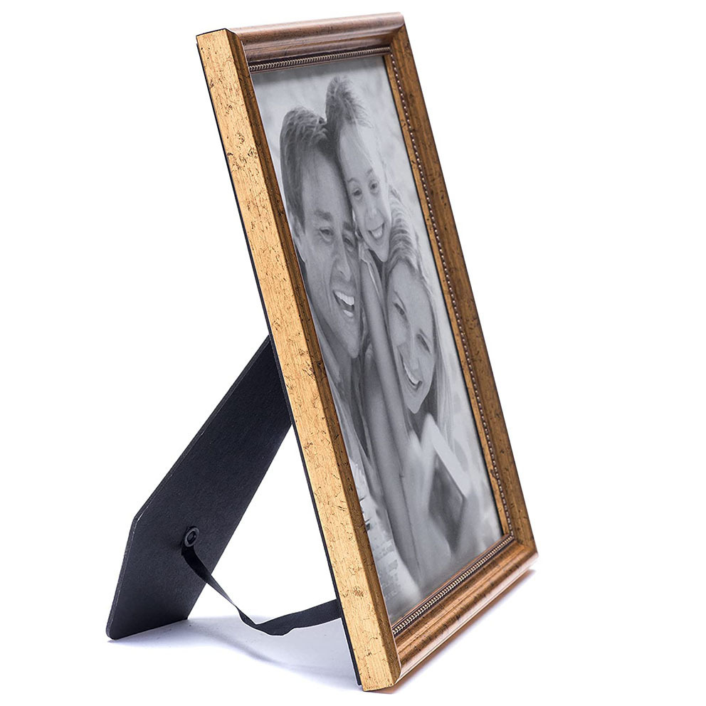 Classic Good Quality Tabletop Decor 8x10 Wood Gold Picture Frame