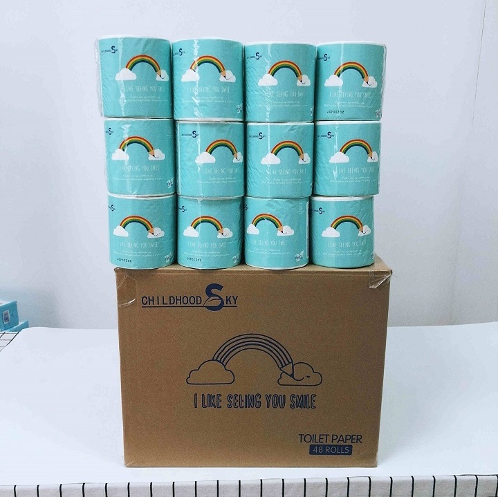 Wholesale Cheap customized  Ultra Soft and Comfortable  100% Virgin Wood Pulp made of Toilet Paper Tissue