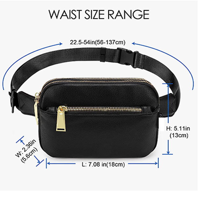 BSCI custom leather fanny pack belt bags for women and ladies branded Waist bag chest leather fanny pack pillow fanny pack