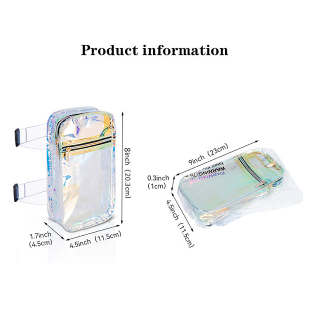 custom Running Belt Waterproof Women Holographic PVC Harness Fanny Pack Fashion motorcycle leg waist Clean Leg Bag Thigh bag