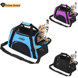 Custom cat dog travel bag Carrier Shoulder Sling handbag Breathable Portable pet bag travel