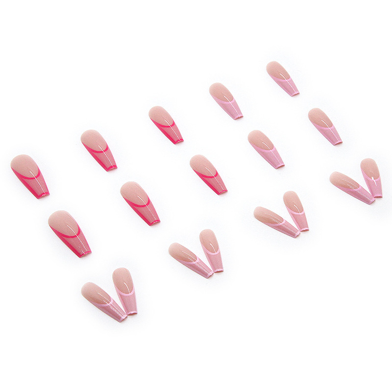 24PCS Fake Nails  Press on Nails Almond Acrylic Full Cover False Nails for Women and Girls