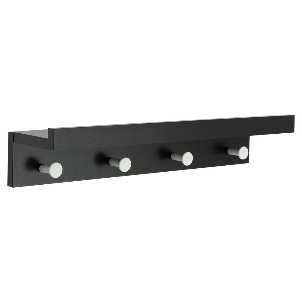 Sunbowind Modern Decorative Floating Shelf Wall Mounted with Hooks for Key and Coat