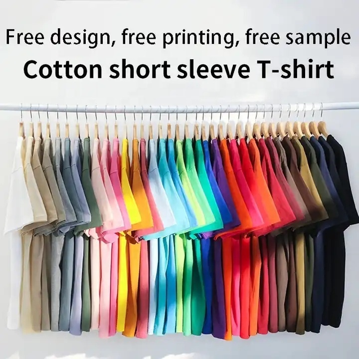 ODM 250 Gsm Heavy Weight T Shirt Custom Design Blank 100% Cotton Round Neck Tshirt mens  t shirt for men heavyweight t-shirt