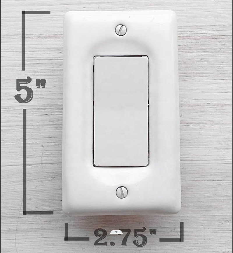 White Ceramic Switch 1/2/3/4/5Gang Decorator Switch Receptacle Wall Plate Cover