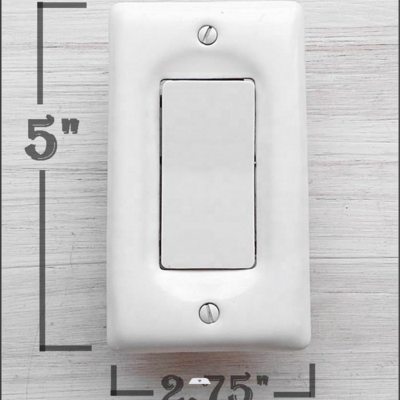 White Ceramic Switch 1/2/3/4/5Gang Decorator Switch Receptacle Wall Plate Cover