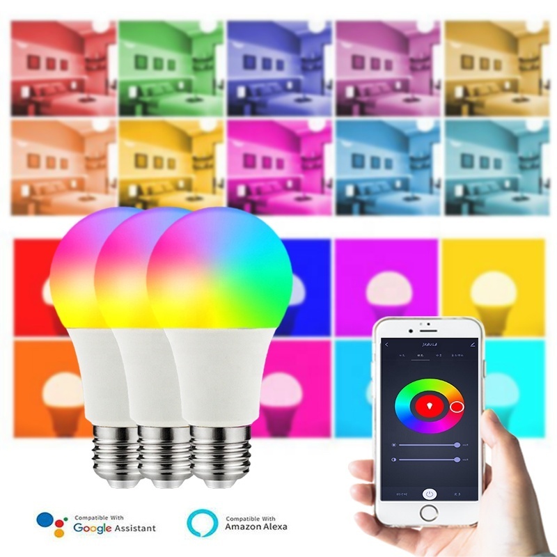 WIFI 12W Alexa Google home light app control smart bulbs Magic Bedside Multi Coloured LED Lights Tuya Smart Bulb