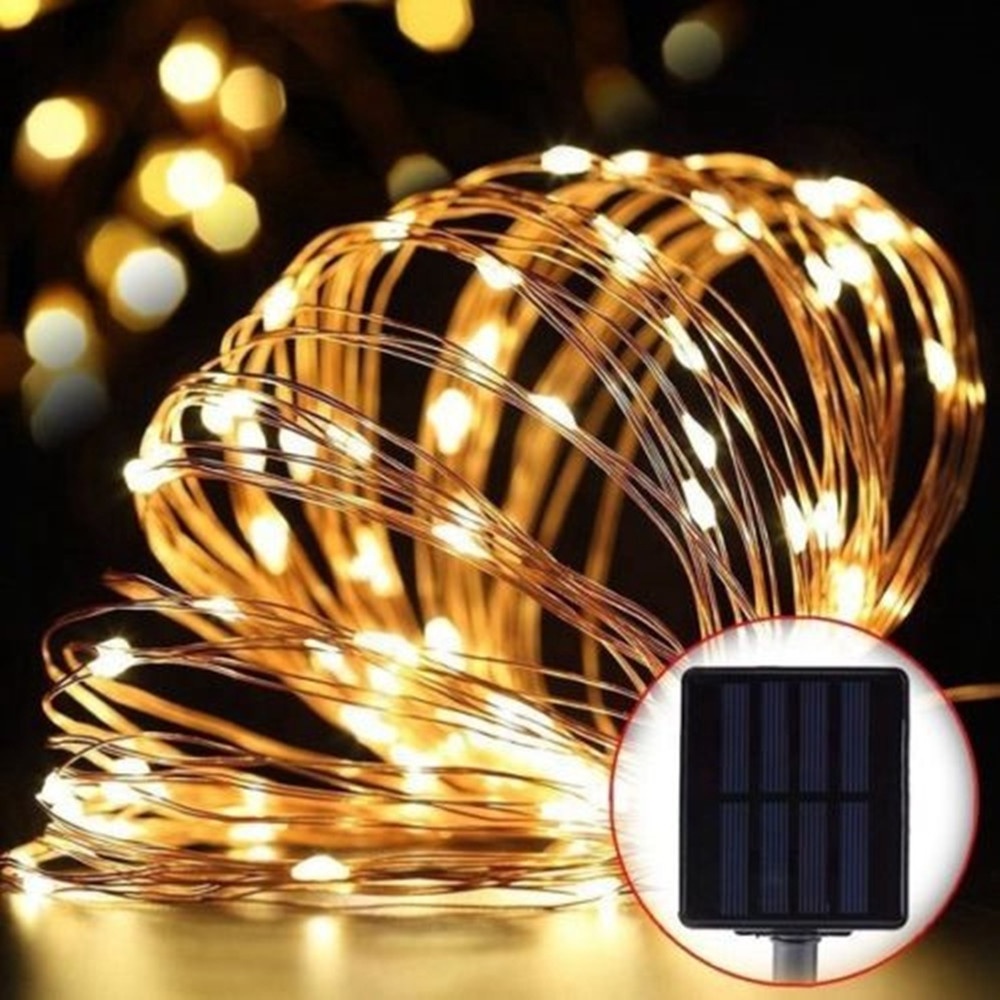 7m/12m/22m/32m LED Outdoor Solar String Lights solar lamp for Fairy Holiday Christmas Party Garland Lighting