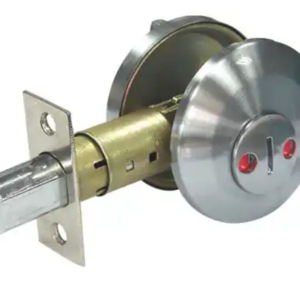 Door Lock Brass Comfortable Long Thumb Turn Inside Simplified Deadbolt Lock with Indicator Deadbolt