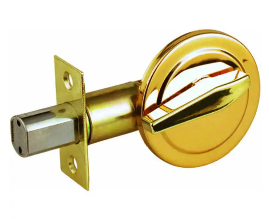 Door Lock Brass Comfortable Long Thumb Turn Inside Simplified Deadbolt Lock with Indicator Deadbolt