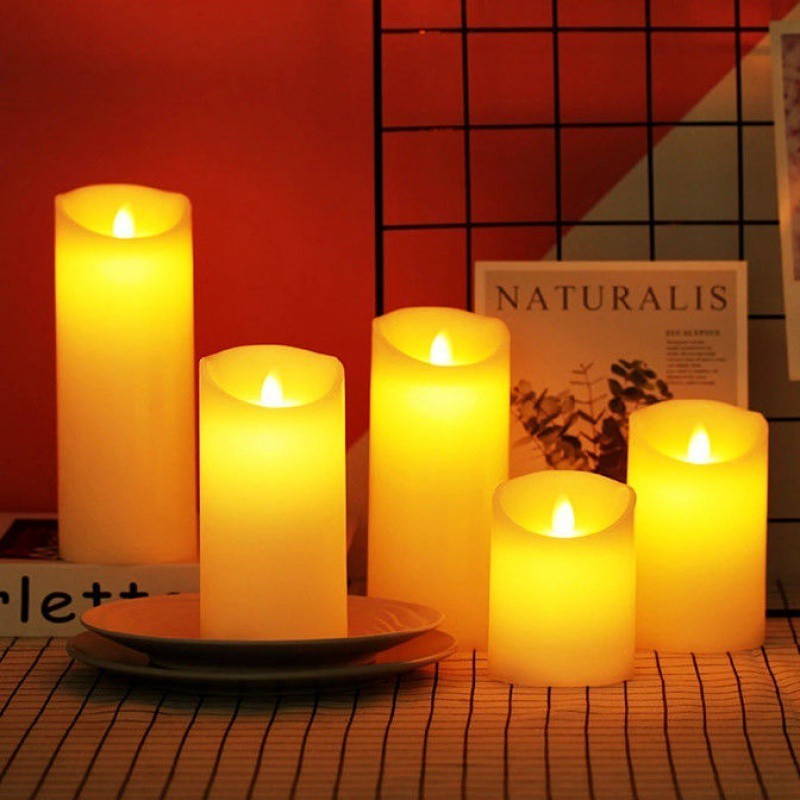 Flameless Flickering LED Candles Light Tealight Battery Power Candles Lamp Electronic Votive Lamp Halloween Birthday Home Decor