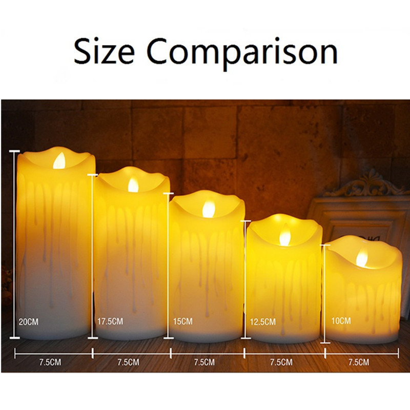 Flameless Flickering LED Candles Light Tealight Battery Power Candles Lamp Electronic Votive Lamp Halloween Birthday Home Decor