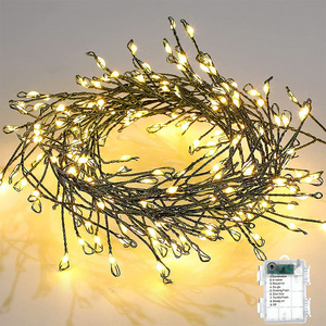 300 Leds 9m Garland Firecracker Outdoor Copper Wire Battery Operated Led Fairy Cluster String Lights With USB Remote Control