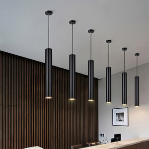 Modern led Pendant Lamp Long Tube Lamp Kitchen Island Dining Room Shop Bar Counter Decoration Cylinder Pipe Pendant Lights