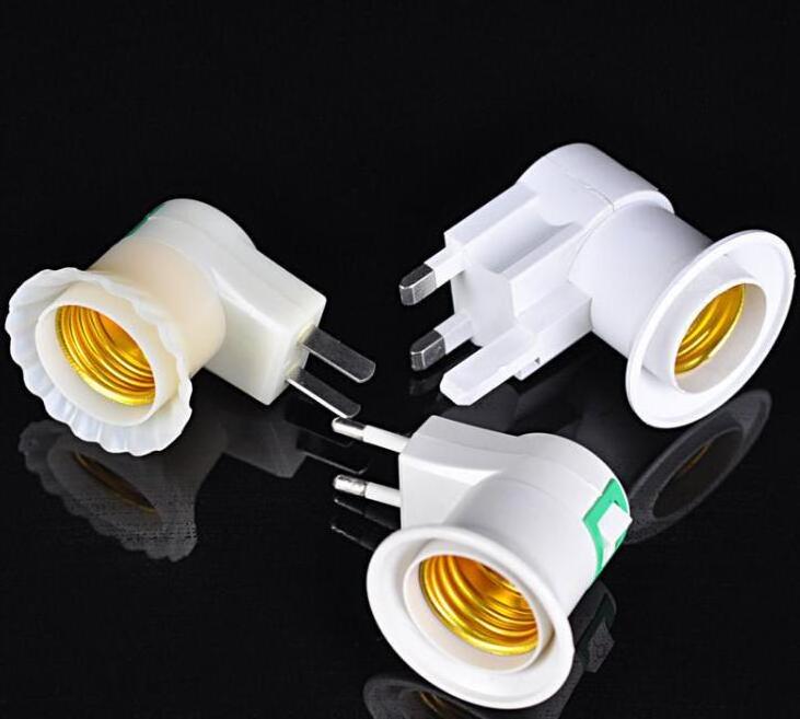 Vietnam Thailand E27 Lamp Base Socket 250V 6A White EU Plug Night Light With Power Control Switch Light Base