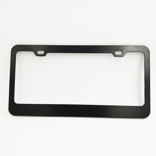 Customize Matt black stainless steel Auto Car license Plate Frame USA Standard Car Tag Cover Holder