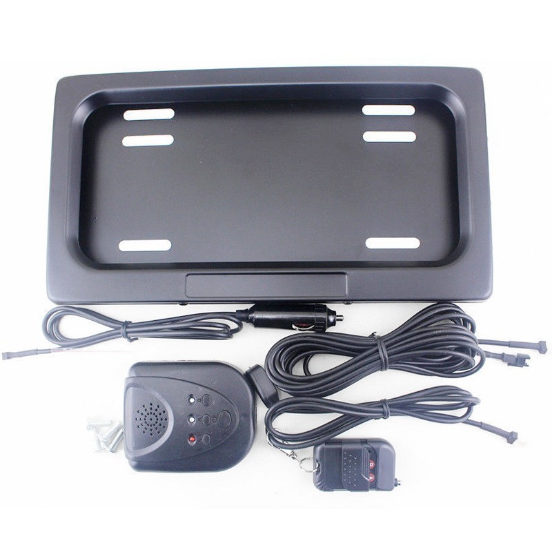 Remote Control Auto Car License Shutter Cover Up Electric Stealth Plate Frame  USA size