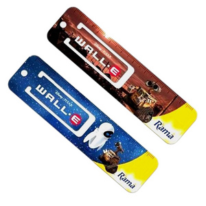 Custom Logo printed personalized shape PVC ruler bookmark for promotion