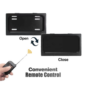 Remote Control Auto Car License Shutter Cover Up Electric Stealth Plate Frame  USA size