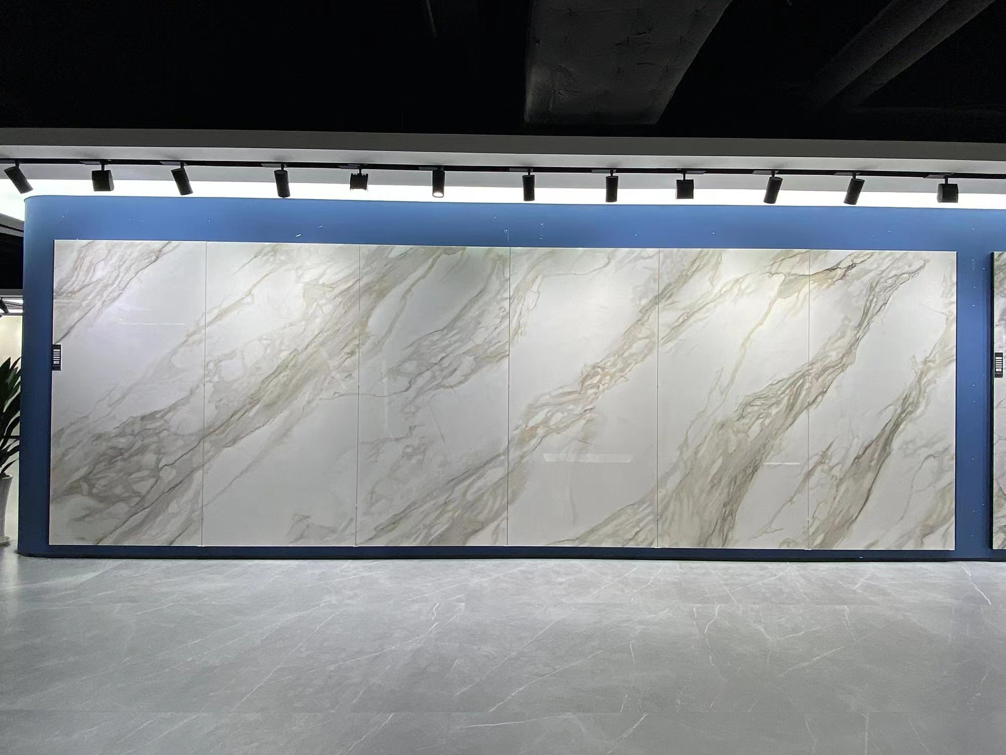 1200x2400mm gold sintered stone large format tiles Large size flat marble wall tiles