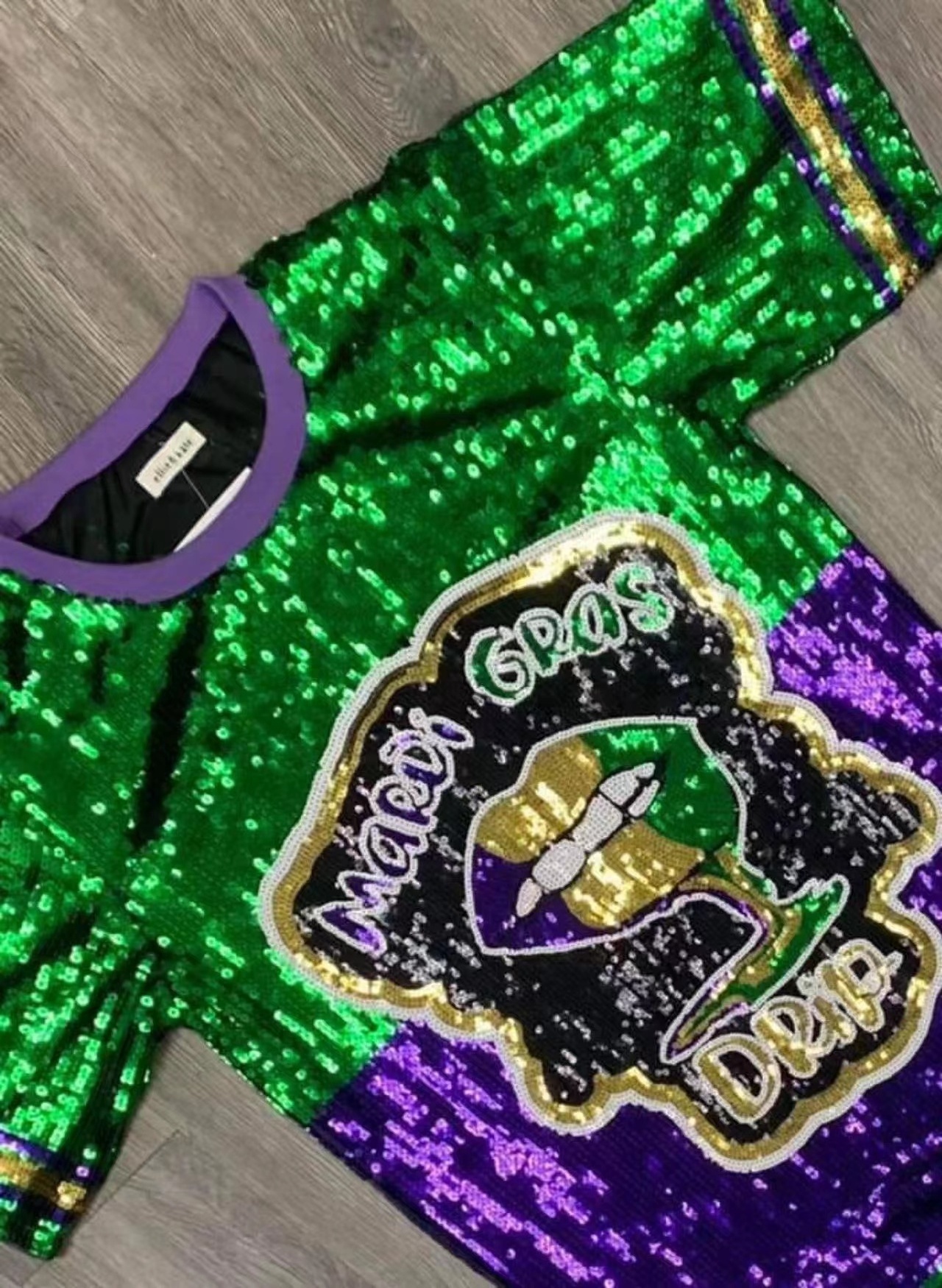 mardi gras sequin jacket apparel 2024 sequin dress