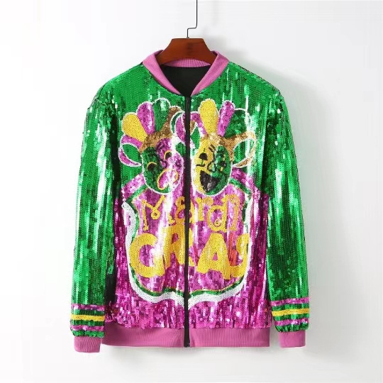 mardi gras sequin jacket apparel 2024 sequin dress