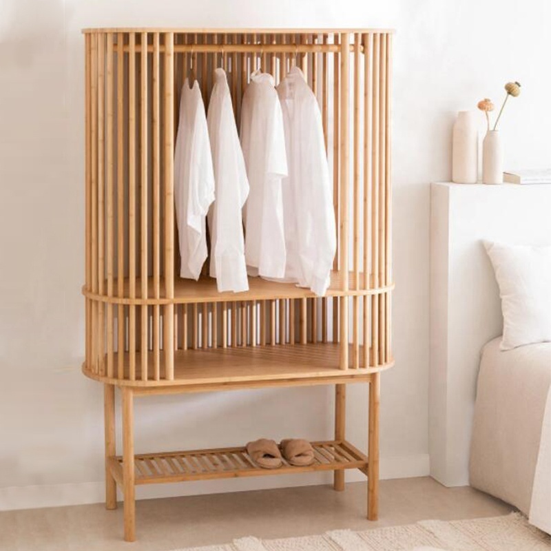 New Design Made Nature Bamboo modern and simple wardrobe bedroom wardrobe room clothes organizer for wardrobe