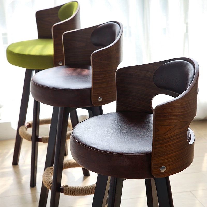 Luxury Modern Commercial Furniture High-Duty Metal Frame Bar Stools Heavy Wood Fabric Seat Counter Stools Outdoor Restaurant