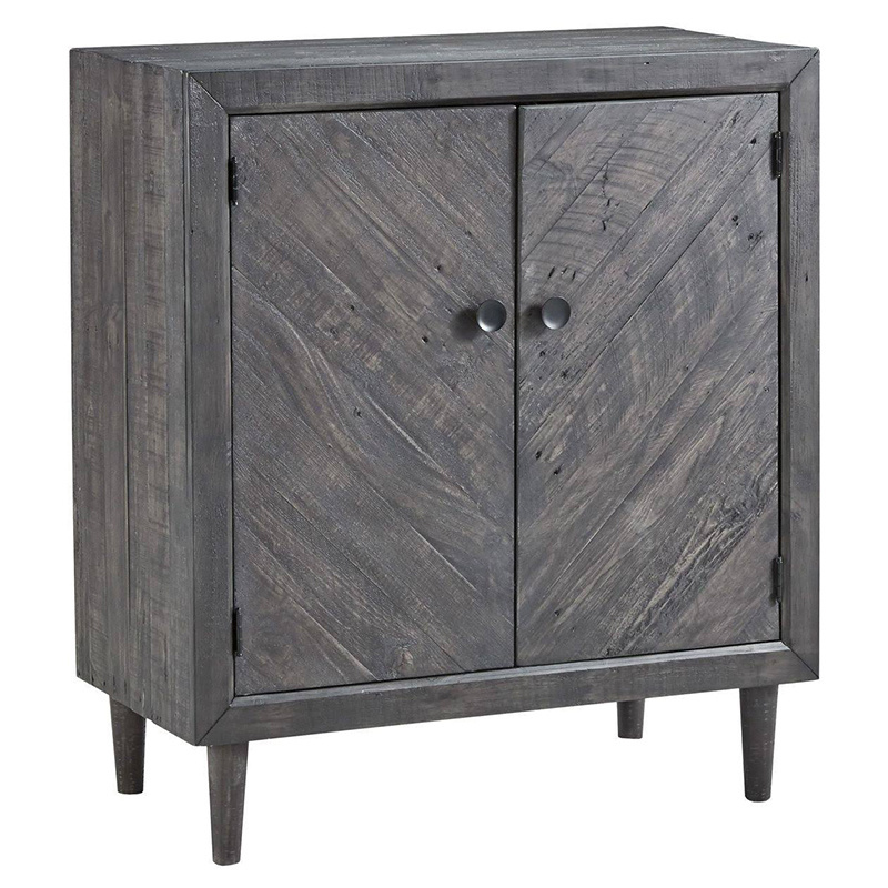 Wholesale recycled pine wood dark grey living room wooden storage cabinet