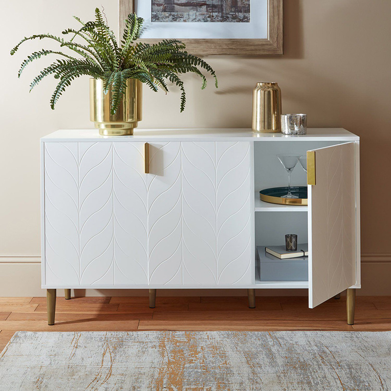 Modern 3-Drawer White Painted Wooden Cabinet for Bedroom or Living Room Home Furniture Storage Cabinets