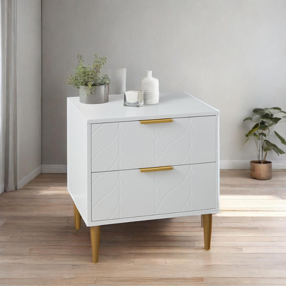 Modern 3-Drawer White Painted Wooden Cabinet for Bedroom or Living Room Home Furniture Storage Cabinets