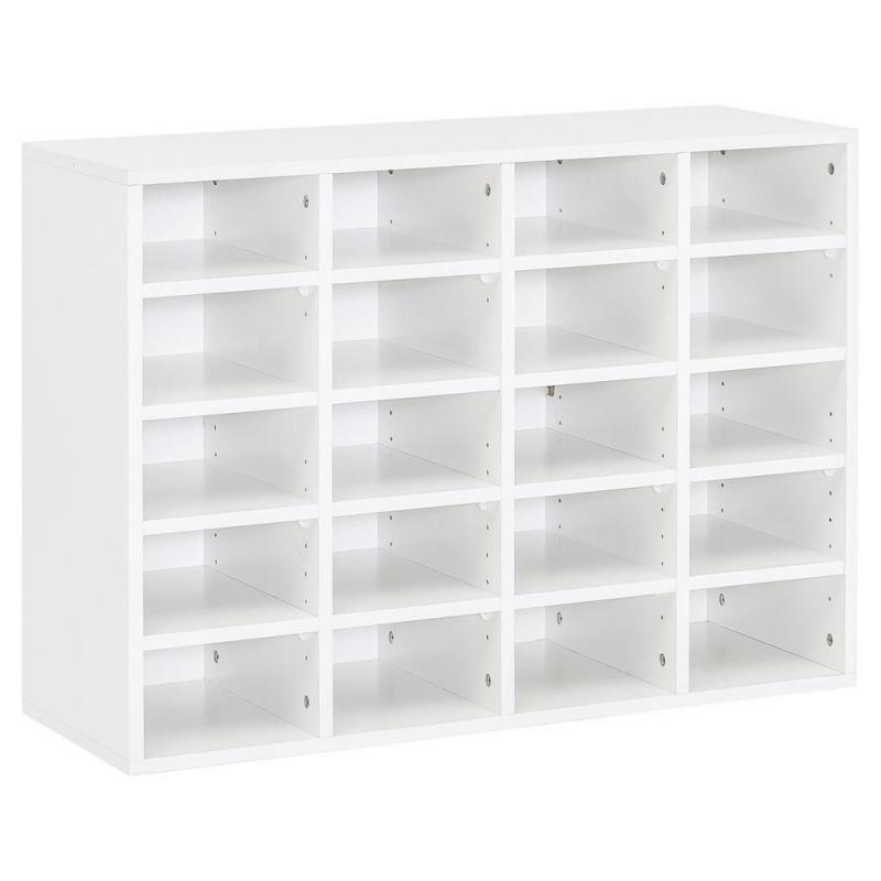 Hotel White Home Shoe Rack Shoe Cabinet for 20 Pairs Shoes Hallway