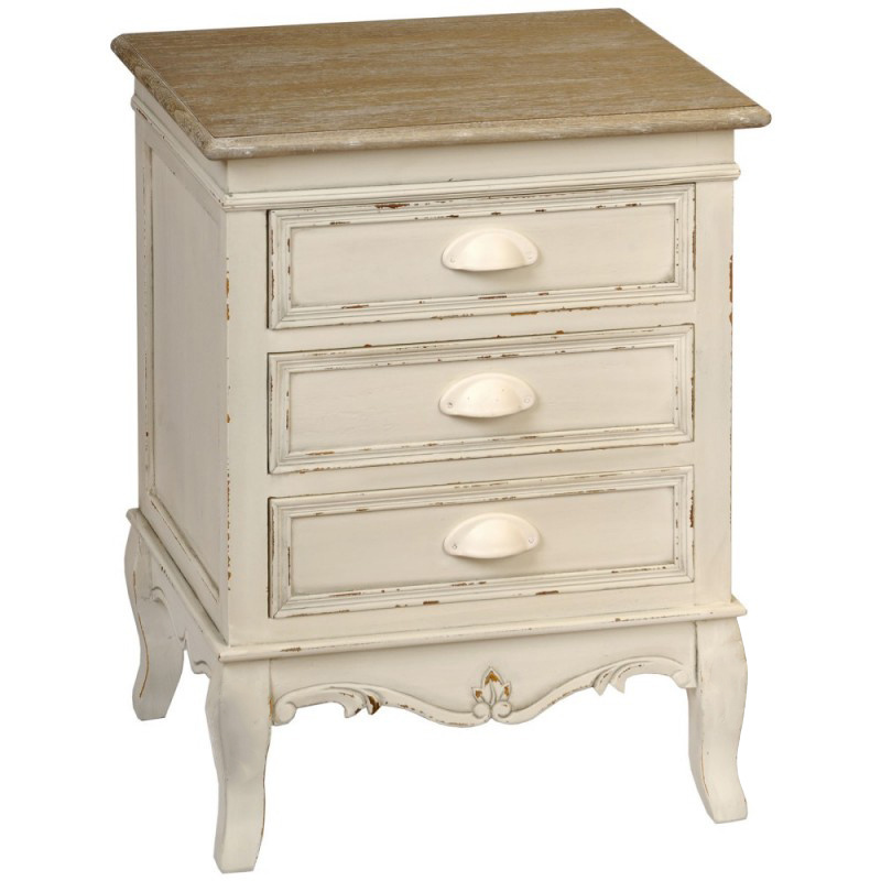 White French Wood Console Dresser with Drawer Luxury Pine Vanity Makeup Table for Apartment Use Assembled Makeup Mirror Included