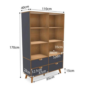 Storage Cabinet With Open Shelf Bookshelf Wooden Display Stand shelf wood drawers bookshelf bookcases