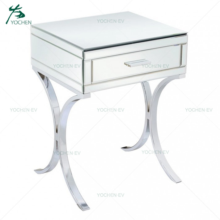 Luxury Chrome Stainless Steel Console Table Mirror Hallway Entry Kitchen Dining Hotel Glass MDF Marble Metal Home Furniture