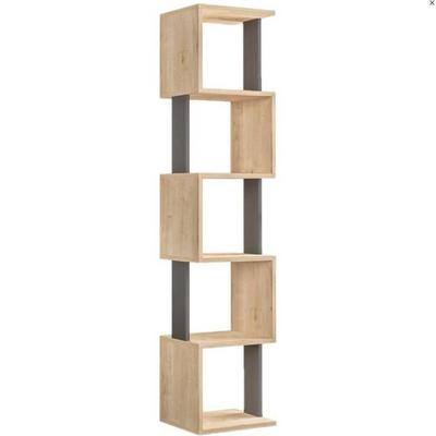 Freestanding Shelving Unit Wooden Bookcase Cube Display Book Shelf 5-Tier Bookshelf